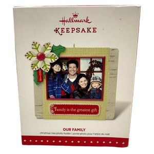 Hallmark Keepsake Ornament 2015 Our Family Frame Christmas Holiday Flower Decor
